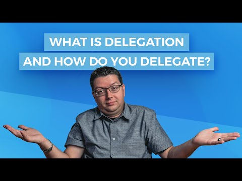 Video: Vad är definitionen av delegering?