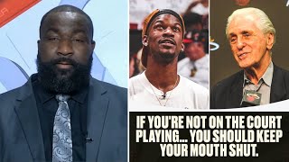 Kendrick Perkins reacts to Pat Riley says Jimmy Butler "keep mouth shut" on beat Celtics if healthy