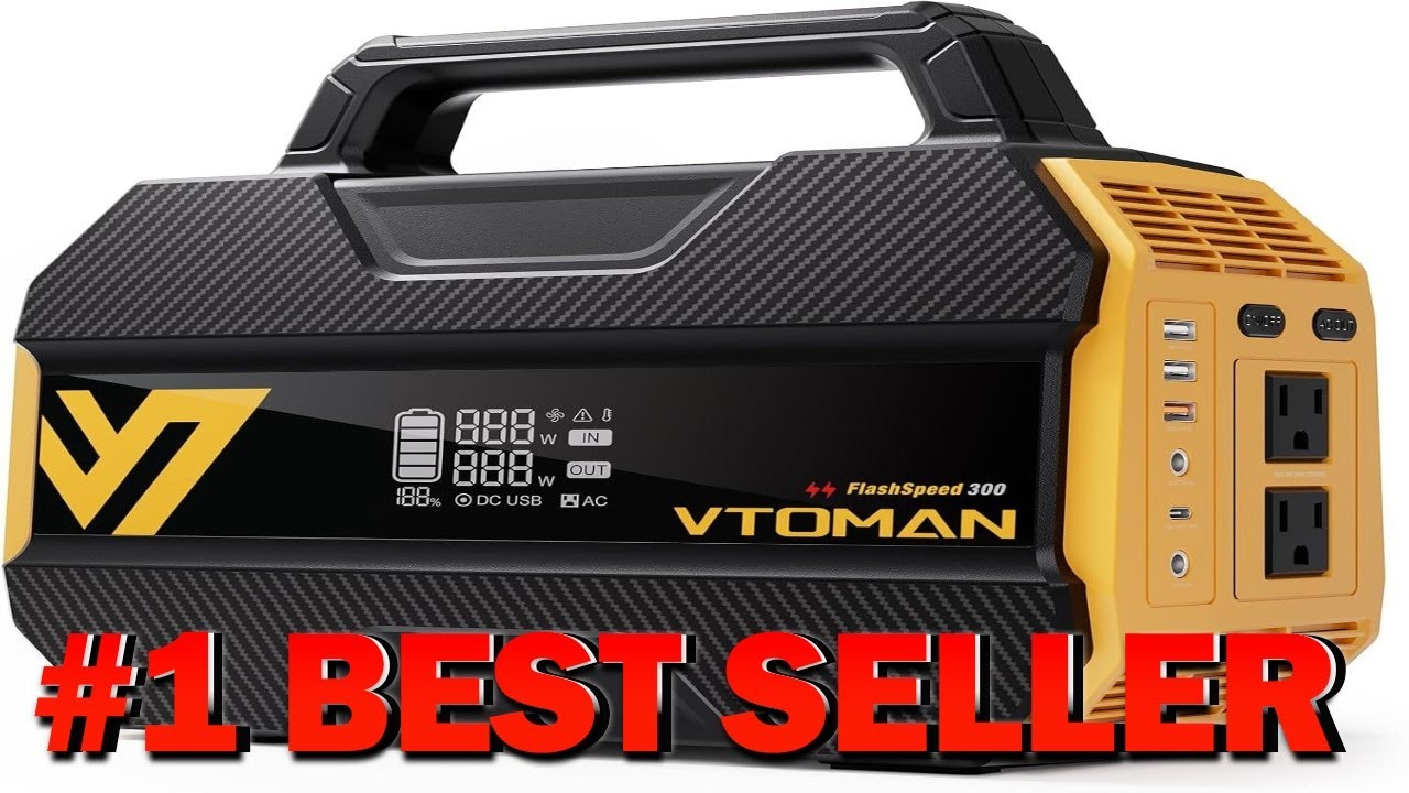 VTOMAN FlashSpeed 300 Portable Power Station 300W 230Wh LiFePO4 Battery with 3000 - B0BYZ4DRQV