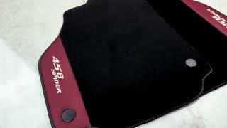 Ferrari 458 Spider Custom Floor Mats | Leather, Carbon & Premium Carpet | AutoWin