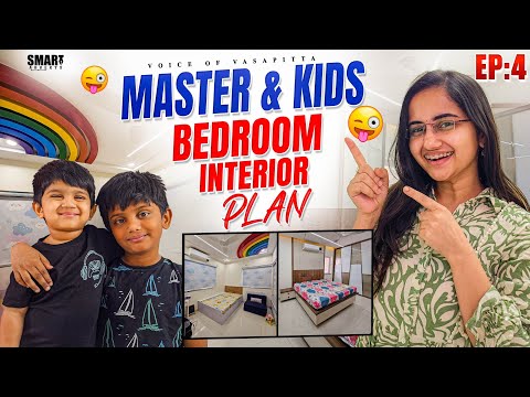 Ep:4 || Master and kids bedroom interior plan | Home Renovation interior plan & execution #telugu