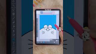 🩵 Doraemon • Vẽ hình nền đơn giản trên iPad cùng ibis paint x #lvmaichi #doraemon