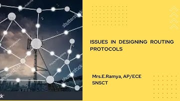 ISSUES IN DESIGNING ROUTING PROTOCOLS | WASN | SNS Institutions