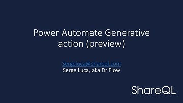 Power Automate Generative action (preview)