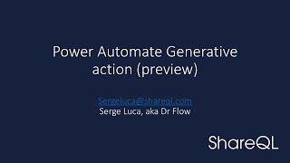 Power Automate Generative action (preview)