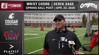 WSU Football: WR/ST Derek Sage | TE Hudson Cedarland | LB Isaiah Hung | Spring Ball Post | 4/23/26