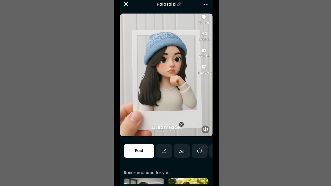 Turn Your Photo into Cartoon Polaroid Style | Free & Easy Tutorial (Dream Face App)
