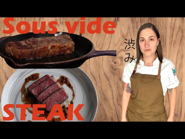 inflation Vores firma en anden Sous vide steak - sous vide striploin or NY strip, how to cook a steak,  with pink peppercorn sauce - YouTube