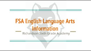 English Language Arts FSA Presentation