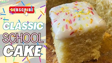 EASY SCHOOL CAKE RECIPE | Classic UK Traybake with Icing & Sprinkles!