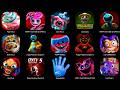 Poppy Playtime: Chapters 1-6 - All JUMPSCARES & ENDINGS in BRIGHT Mode from Every Game
