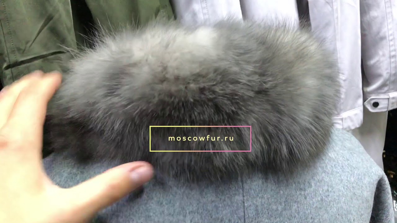 Кашемировое пальто с меховым воротником из песца - ПИНК