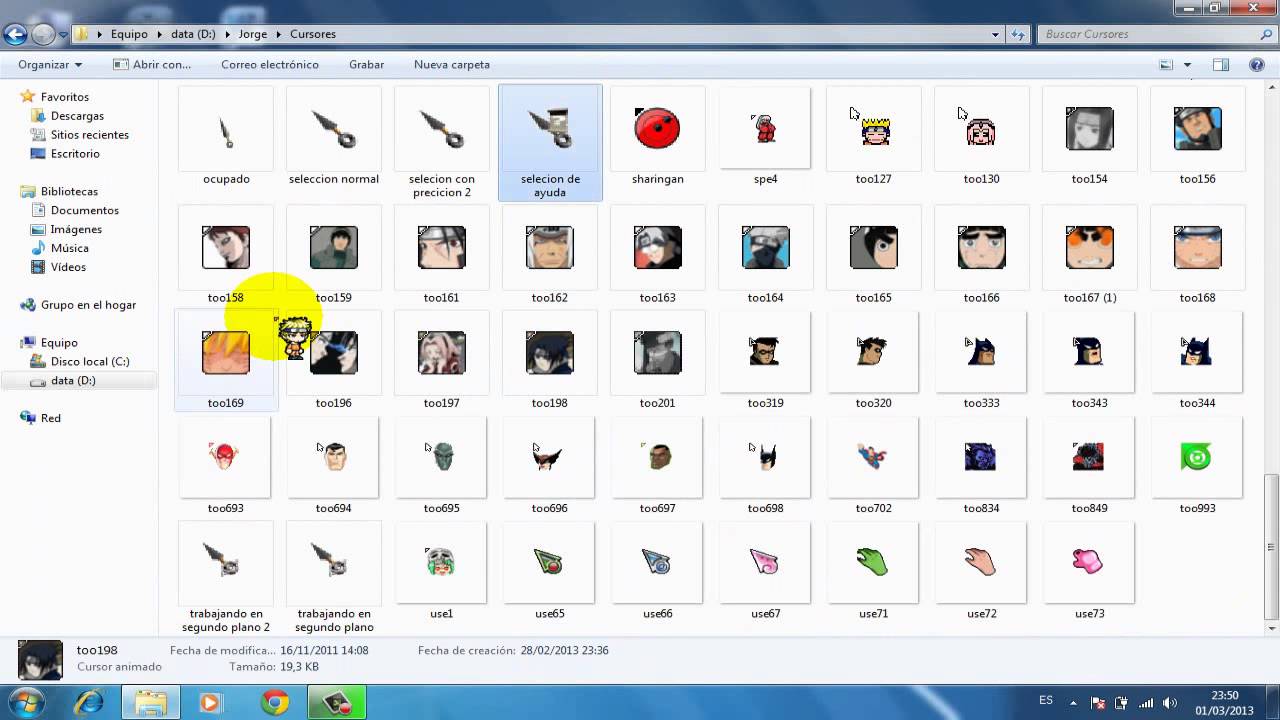 Tutorial-Descargar cursores de animes. - YouTube