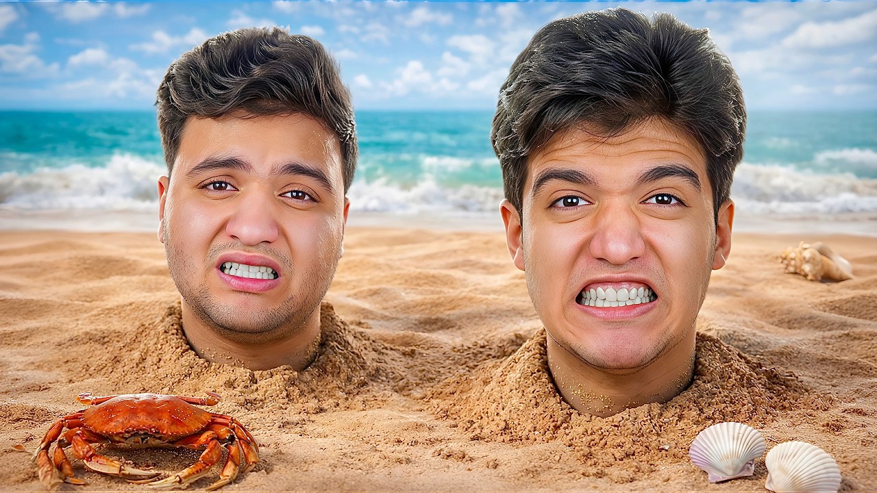 تحدي البقاء علي قيد الحياه في الصحراء 🏝️ لمدة 24 ساعه 😱 محمد ( راح فيها ) 🤕 !