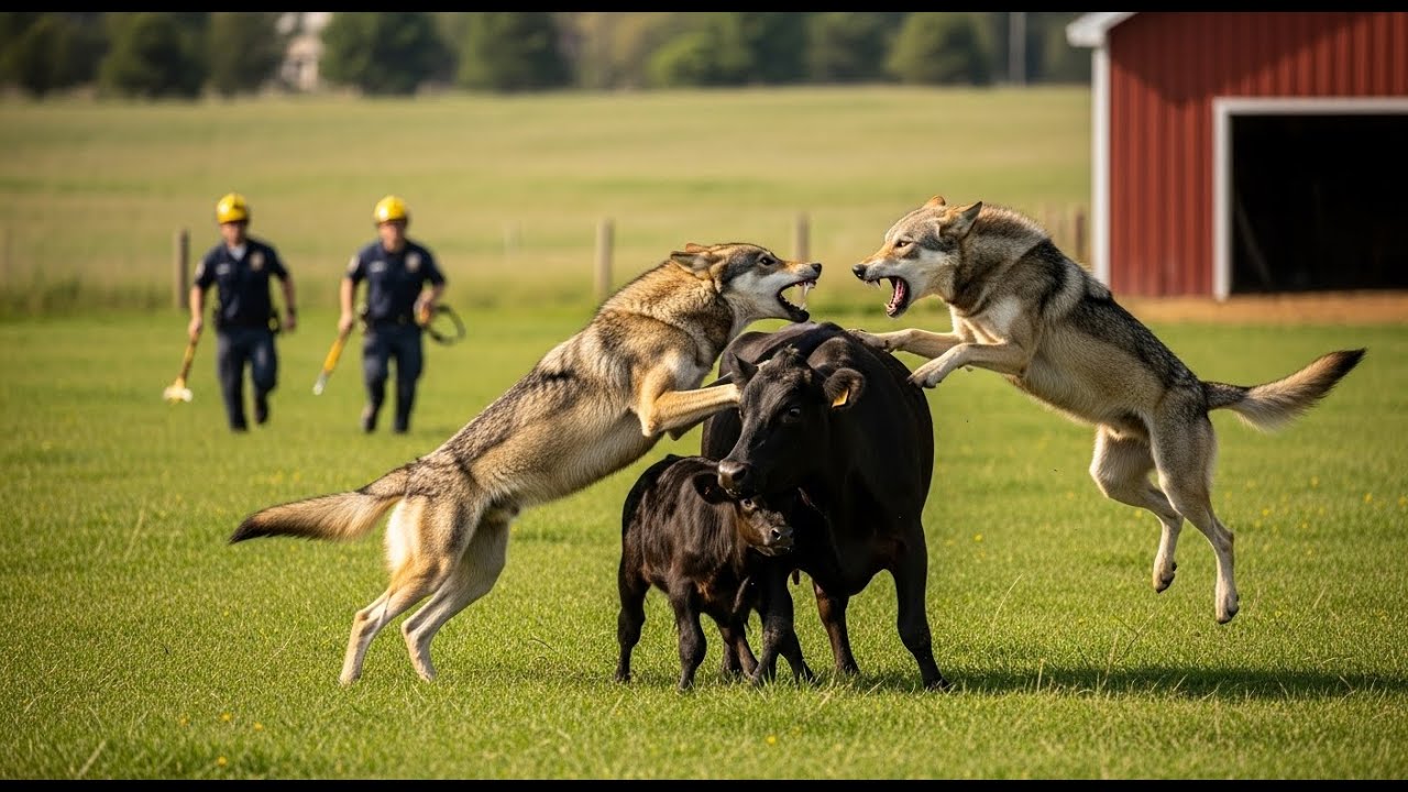 Heart Stopping Rescue: Heroes Save Mother Cow from Ferocious Wolf Attack 🐺 | ZR Animal Rescue