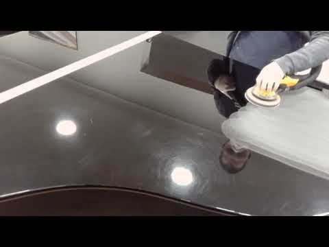 Restoring 'Piano Black' (Polyester Resin) Grand Piano Top - Sanding and Polishing