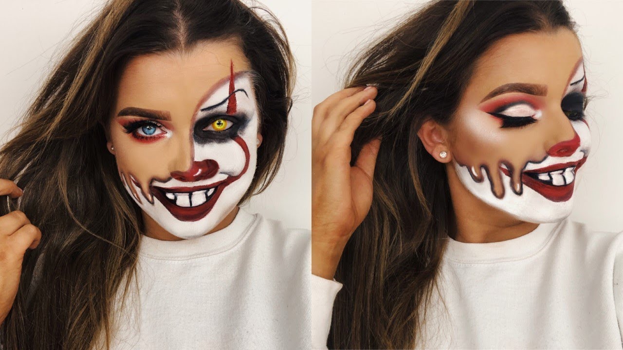 Melted Pennywise Clown Halloween Makeup Tutorial Rachel Leary Youtube Halloween Makeup Clown Halloween Makeup Tutorial Creepy Halloween Makeup