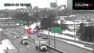 4 hospitalized after crash on I-71 in north Columbus