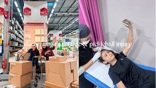 decorating our new office & the worst pickleball injury!!! | may diaries
