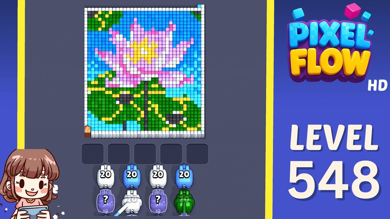 Pixel Flow Level 548 Solution Walkthrough - YouTube
