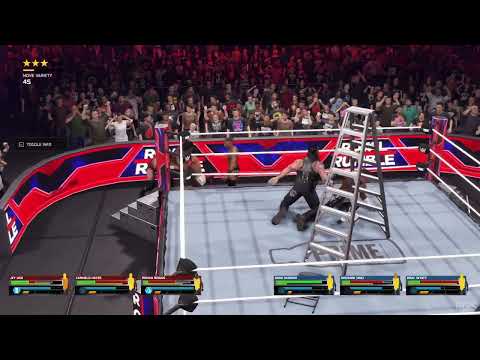 WWE 2K25 Jey USO & Carmelo Hayes & Roman Reigns vs Duke Hudson & Giovanni Vinci & Bray Wyatt
