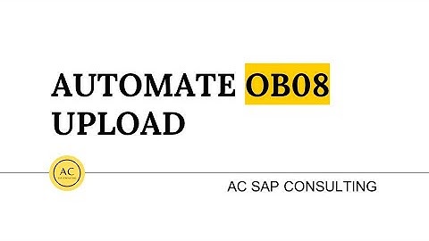 Automate oB08 upload  |  AC SAP Consulting