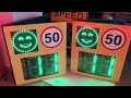 speed limit sign with smiling face combination