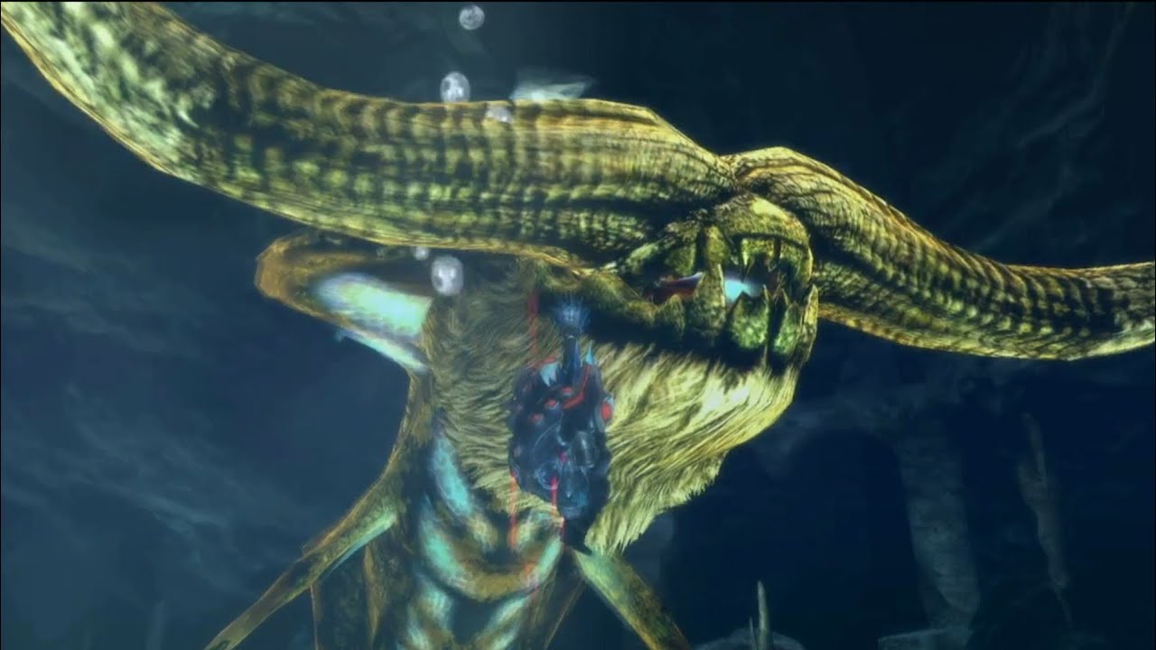 MH3G】ナバルデウス亜種 火事場ヘビィ 1'47 【淵底の玉座】 - YouTube