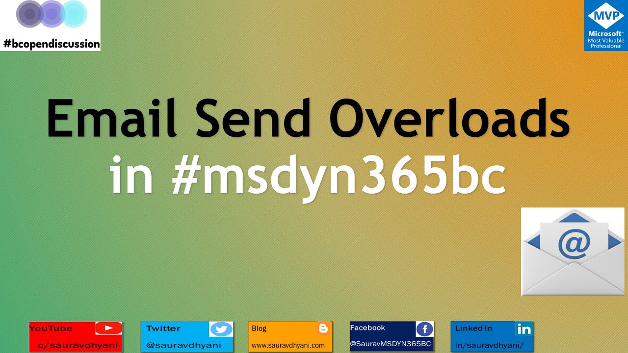Email.Send Overloads in #msdyn365bc - YouTube