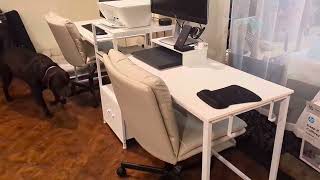 EMIAH Armless Office Desk Chair No Wheels PU Padded Vanity Mid Back Ergonomic Home Computer Review