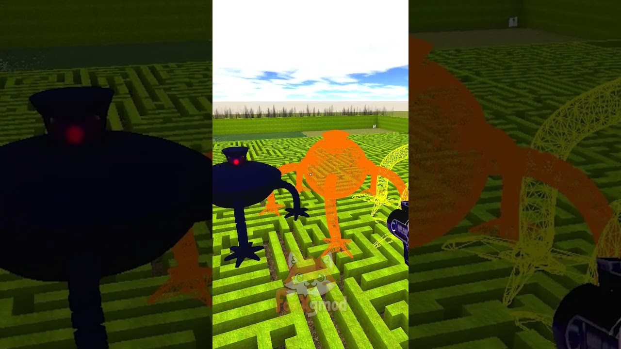 GUESS ALL SIZES RAINBOW ALL OMNIDROIDS PHASE FAMILY IN BIG MAZE ! Garry`s Mod !