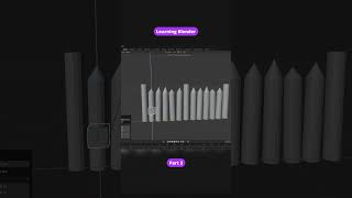 learning blender part 3 - low poly spiked wall #blender