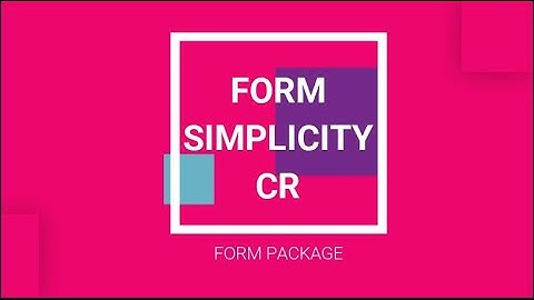 Form Simplicity   Form Package
