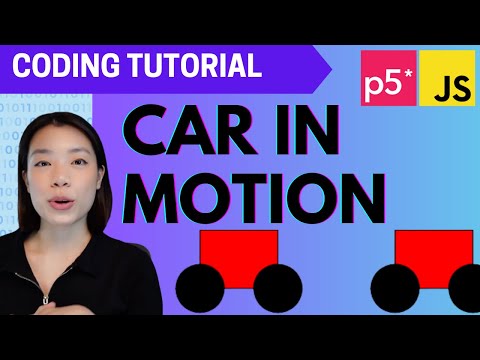 p5.js Coding Tutorial |  Car in Motion (Variables)