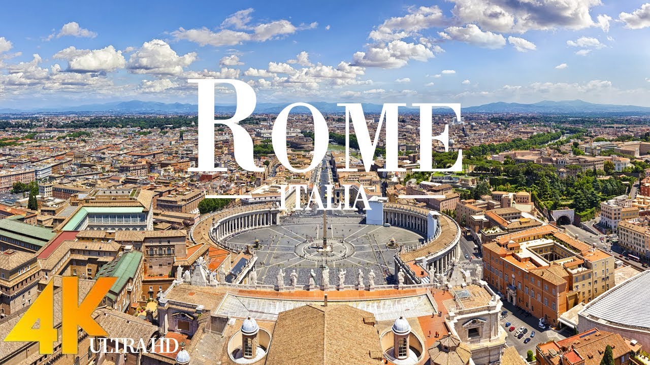 ⁣Rome 4K drone view • Stunning footage aerial view of Rome | Relaxation film with calming music