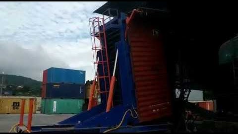 Tilter (tipper) of containers MV KK-20. Container unloading