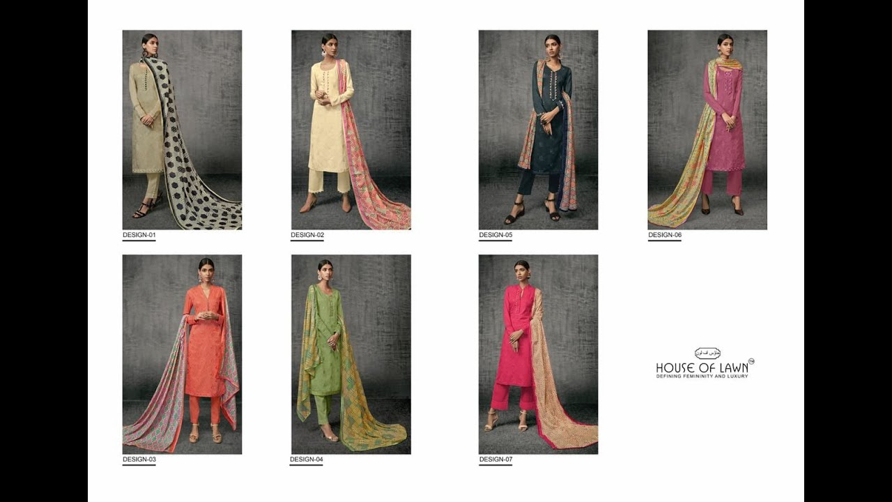 House Of Lawn Shades Of Beauty Pure Jam Satin With Work Suit|| Latest design Of Mumtaz Suit 2022