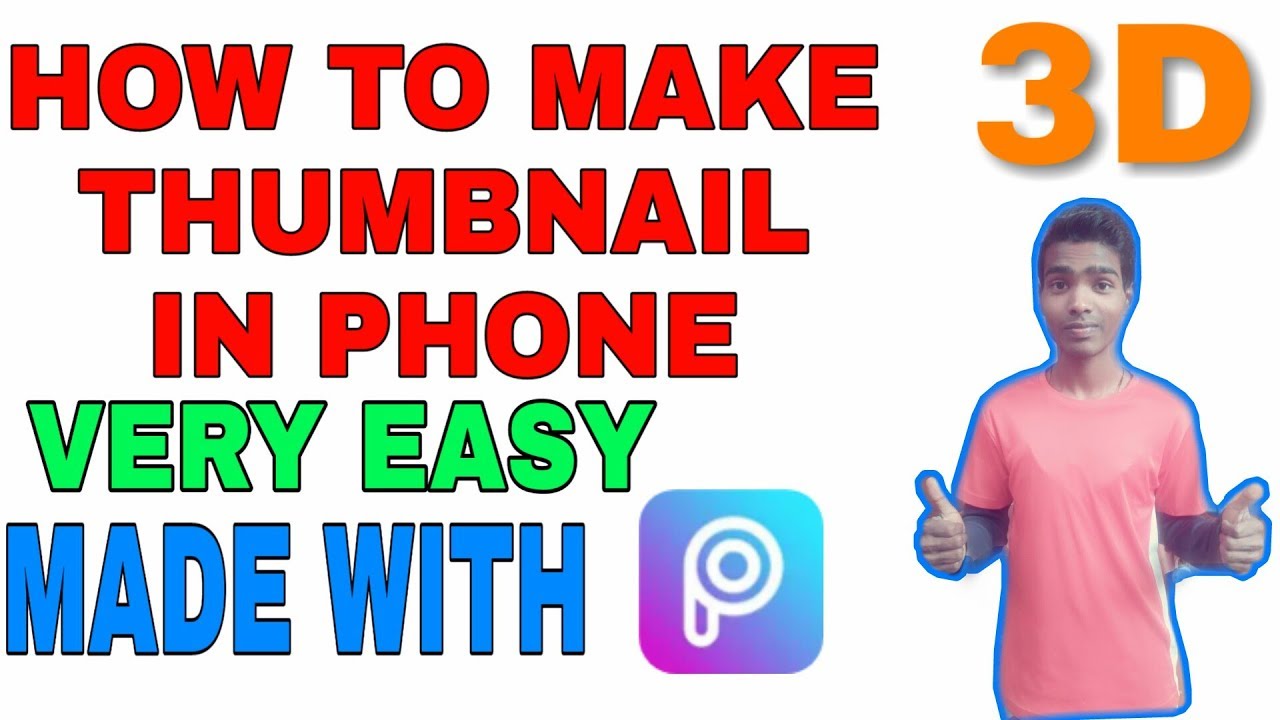 How to make thumbnail on phone made with PicsArt - YouTube