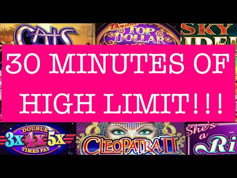 **30MINS of HIGH LIMIT** 10,000 SUBSCRIBERS!! ✦LIVE PLAY✦ Slot Machine in Vegas/Cali