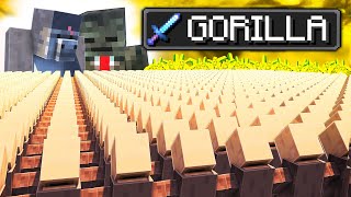 1,000,000 Villagers VS 1 Gorilla MANHUNT Minecraft! screenshot 3