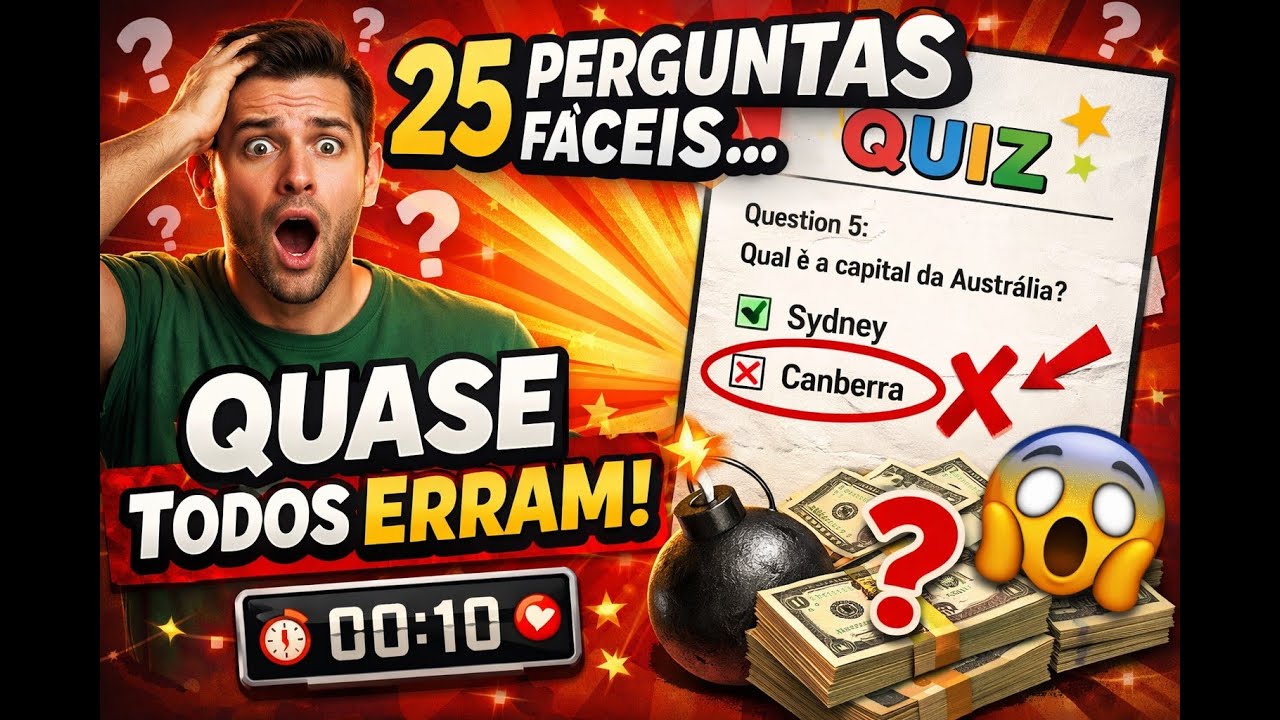 🤯25 Perguntas Fáceis Que (Quase) Todo Mundo Erra! 😱Você Consegue?