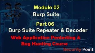 02-Module: Burp Suite |Part 6.Repeater & Decoder in Burp Suite| Web Application Penetration Testing
