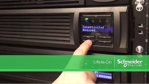Adjusting Input Sensitivity on APC Smart-UPS SMT & SMX Series | Schneider Electric Support
