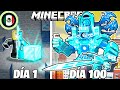 ¡Sobreviví 100 DÍAS como un CLOCKMAN DIAMANTE en Minecraft HARDCORE!