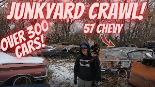 GM Junkyard Crawl! Over 300 Abandoned Cars! Camaro Bel Air Impala Chevelle Station Wagon Vega Blazer