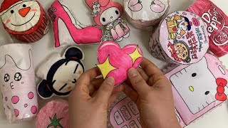 Pink & Red Paper Squishy ASMR Collection 💖❤️ 스퀴시 모음집