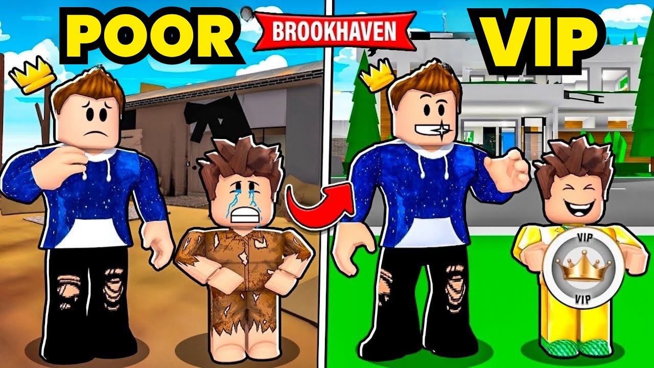 I TURNED A POOR KID INTO A VIP KID in BROOKHAVEN! - ROBLOX