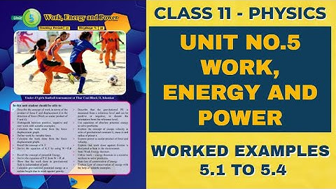 XI Physics | Worked Examples| Chapter No.5 |Work,Energy and Power- #TP11 59