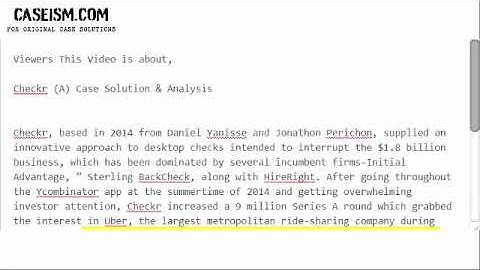 Checkr (A)  Case Solution & Analysis- Caseism.com