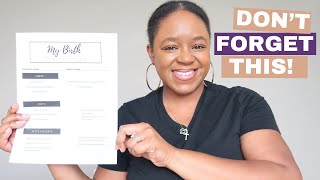 Write Your BIRTH PLAN With Me! Birth Plan for Black Moms | Insider Tips From A Doula And Mom Of Two!